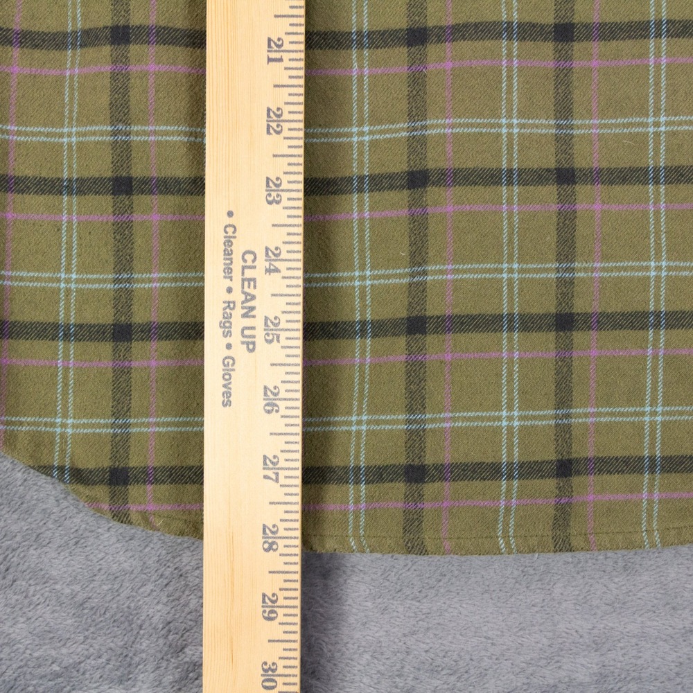 Howler Bros Harkers Flannel Shirt Mens M Green Plaid Cotton‎ Blend Shooter Patch - Picture 9 of 11